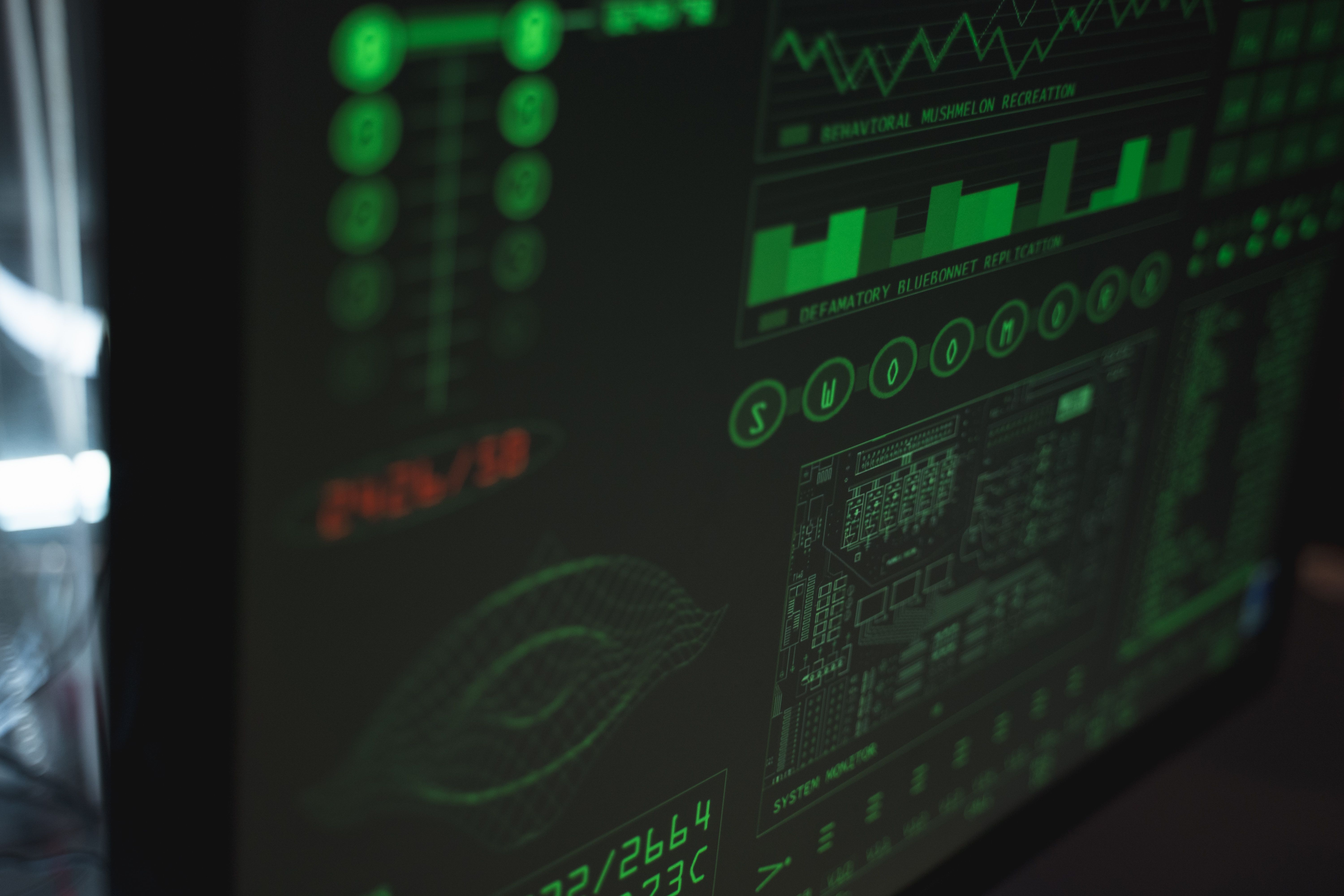 Close-up of a cybersecurity dashboard interface used for incident detection and response